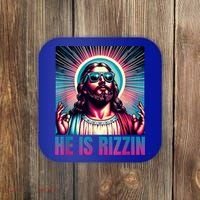 He Is Rizzin Jesus Is Rizzen Coaster thumb 0