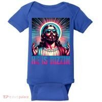 He Is Rizzin Jesus Is Rizzen Baby Bodysuit thumb 0
