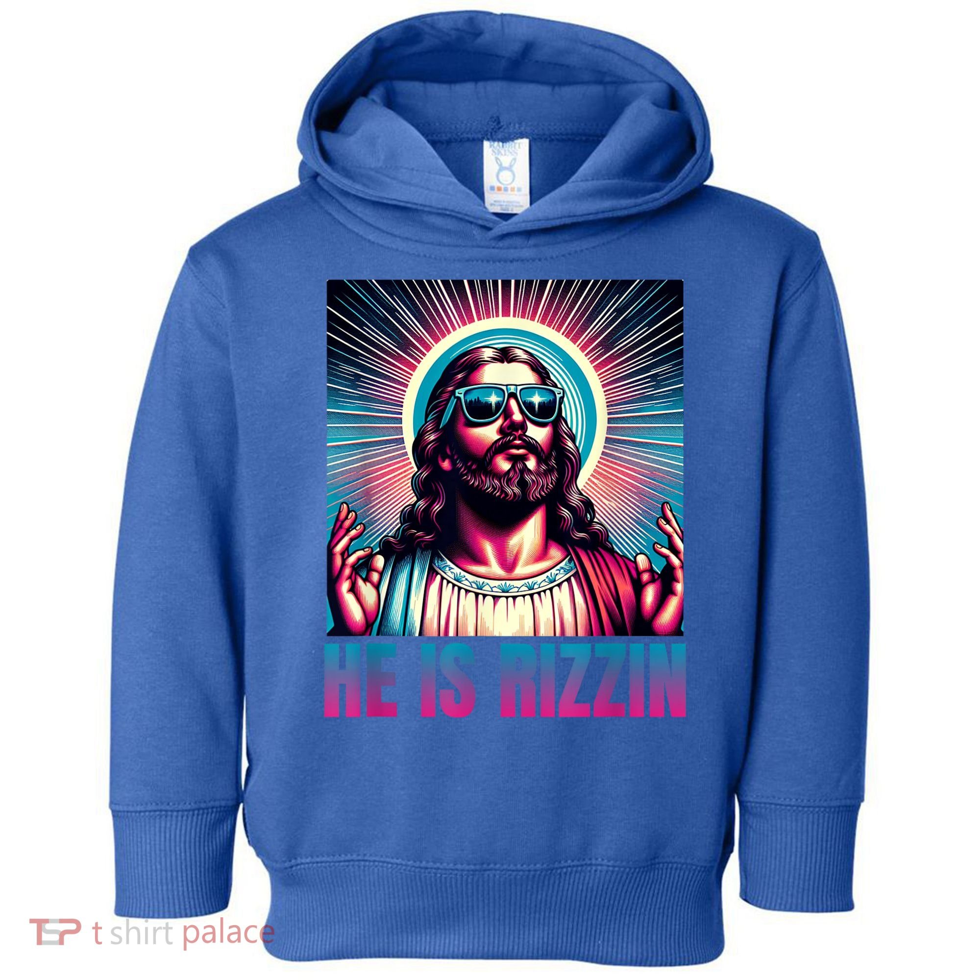 He Is Rizzin Jesus Is Rizzen Toddler Hoodie