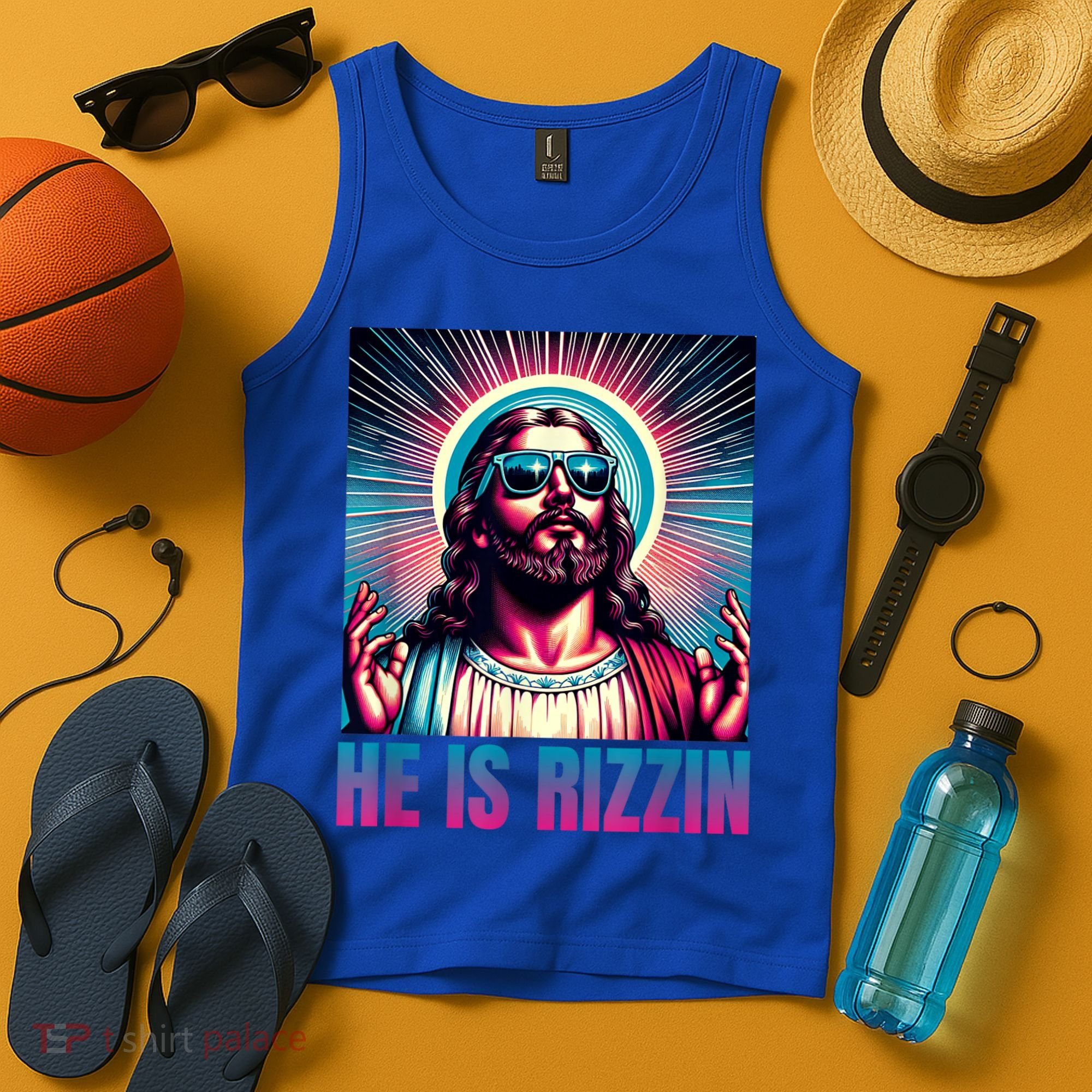 He Is Rizzin Jesus Is Rizzen Tank Top