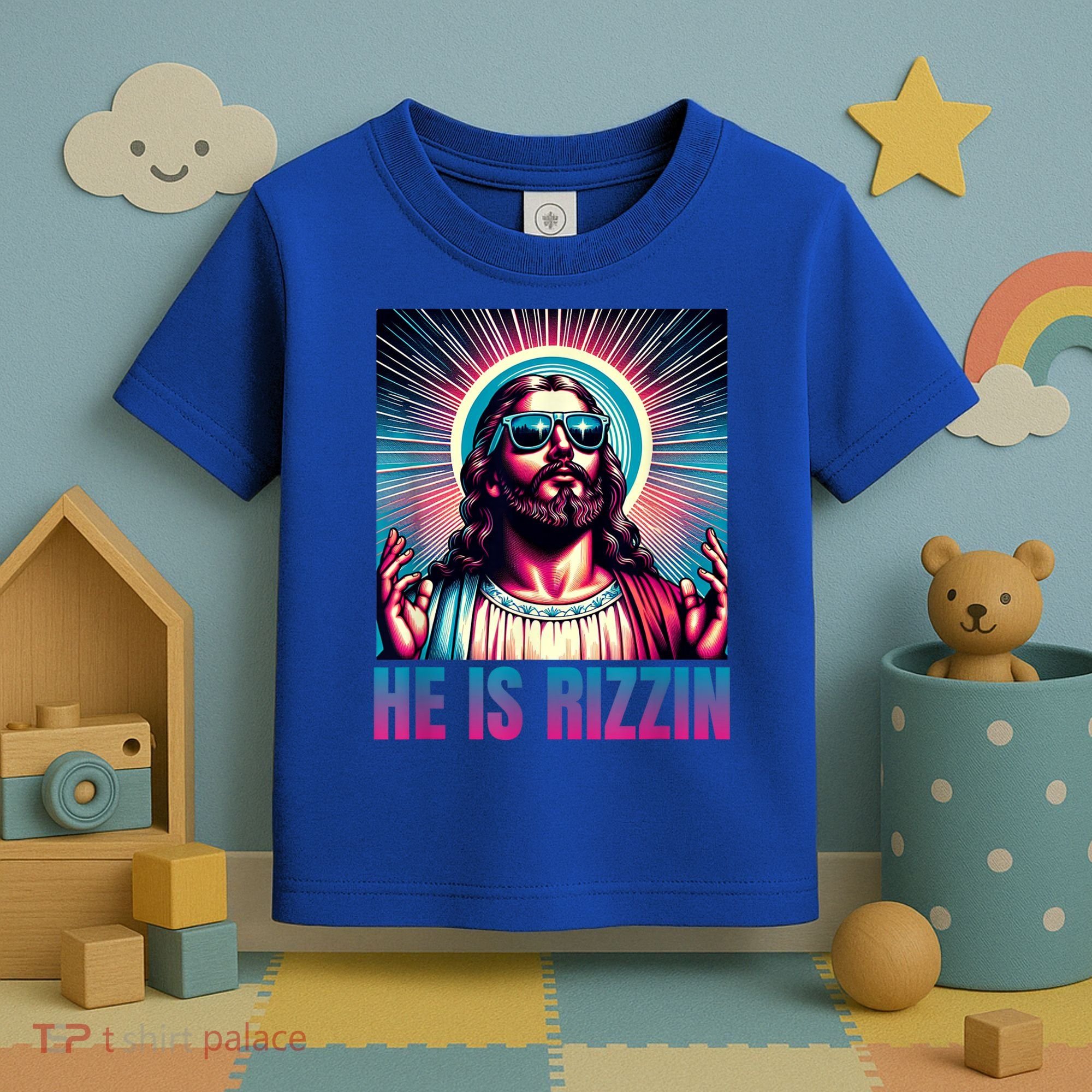 He Is Rizzin Jesus Is Rizzen Toddler T-Shirt