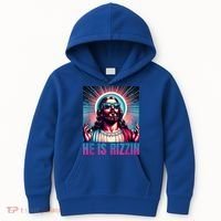 He Is Rizzin Jesus Is Rizzen Kids Hoodie thumb 0