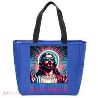 He Is Rizzin Jesus Is Rizzen Tote Bag thumb 0