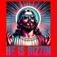 He Is Rizzin Jesus Is Rizzen Santa Hat thumb 1