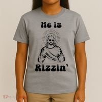 He Is Rizzin Jesus Is Rizzen Funny T-Shirt thumb 4