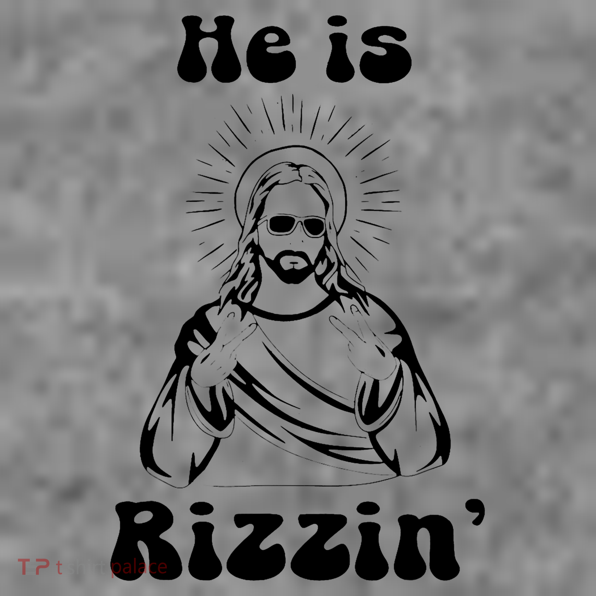 He Is Rizzin Jesus Is Rizzen Funny Women's Hoodie