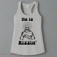 He Is Rizzin Jesus Is Rizzen Funny Women's Tank Top thumb 3