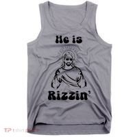 He Is Rizzin Jesus Is Rizzen Funny Tank Top thumb 0