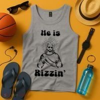 He Is Rizzin Jesus Is Rizzen Funny Tank Top thumb 4