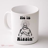 He Is Rizzin Jesus Is Rizzen Funny Coffee Mug thumb 0