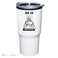 He Is Rizzin Jesus Is Rizzen Funny Tumbler thumb 0