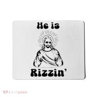 He Is Rizzin Jesus Is Rizzen Funny Mousepad thumb 0