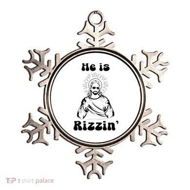 He Is Rizzin Jesus Is Rizzen Funny Ornament