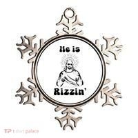 He Is Rizzin Jesus Is Rizzen Funny Ornament thumb 0