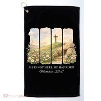 He Is Risen Golf Towel thumb 0