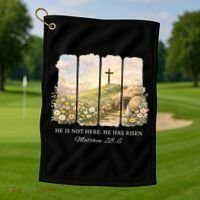 He Is Risen Golf Towel thumb 1