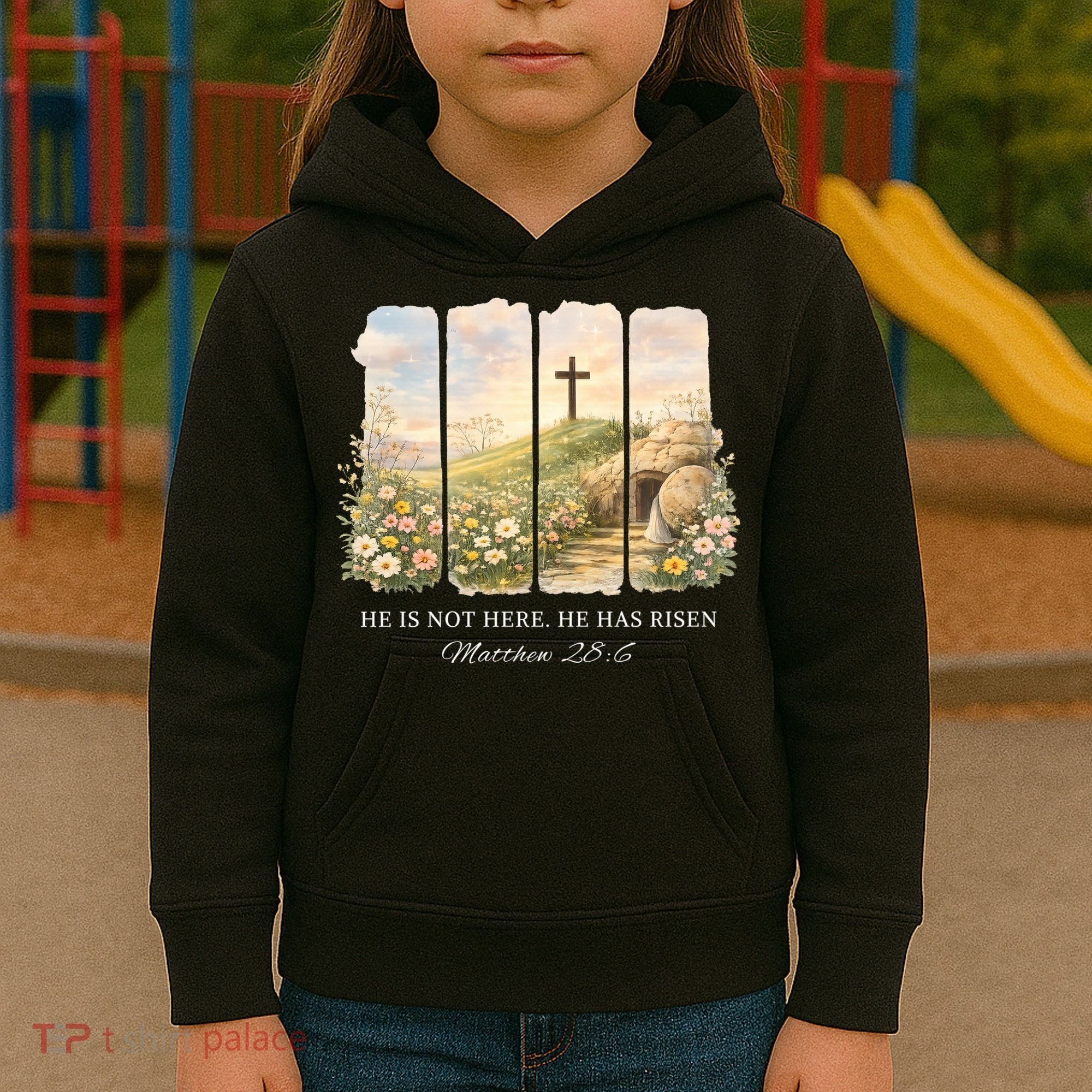 He Is Risen Kids Hoodie