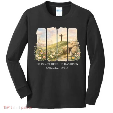 He Is Risen Kids Long Sleeve Shirt