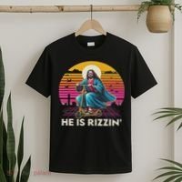 He Is Rizzen Jesus Is Rizzen Cool Jesus Jesus Has Rizzen T-Shirt thumb 2