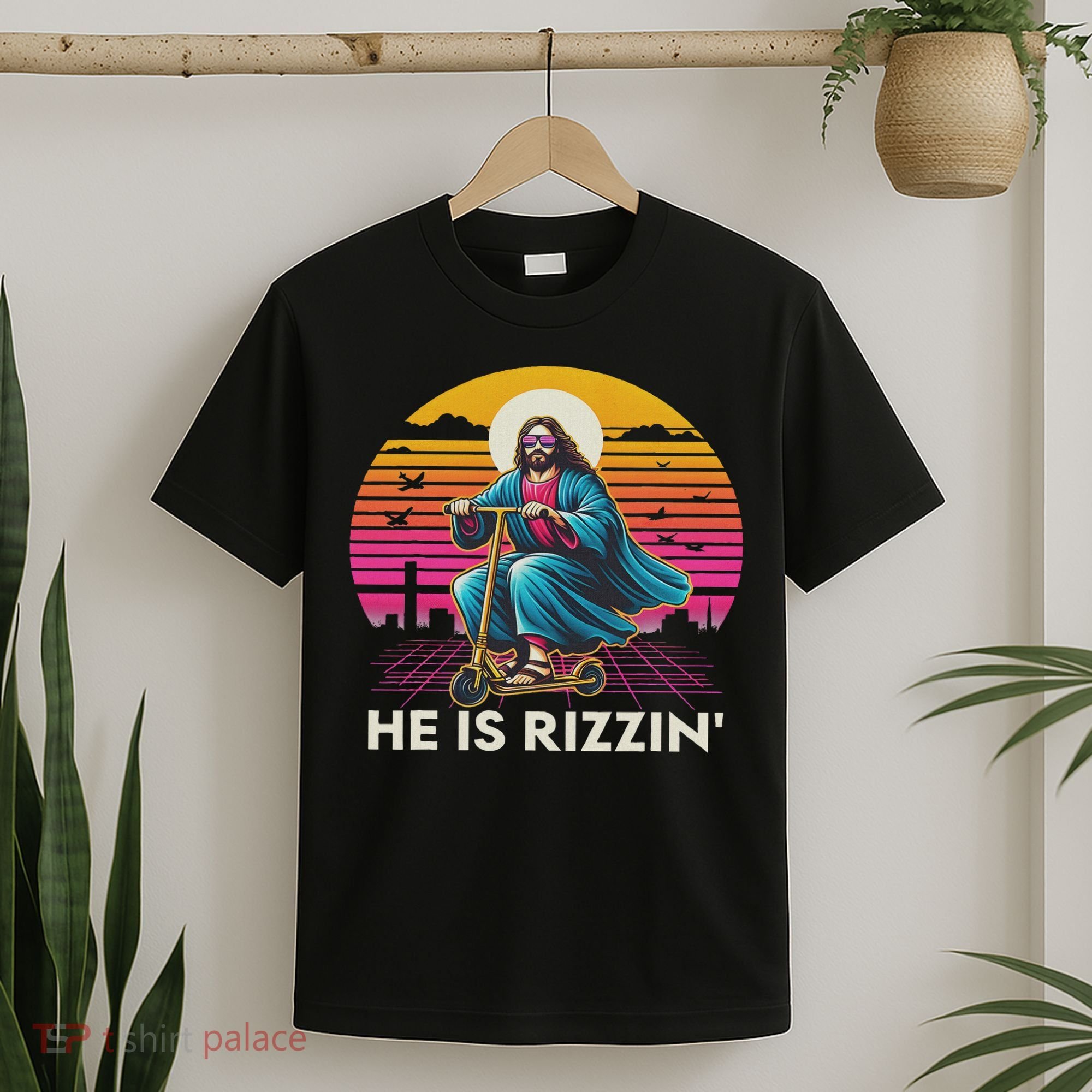 He Is Rizzen Jesus Is Rizzen Cool Jesus Jesus Has Rizzen T-Shirt