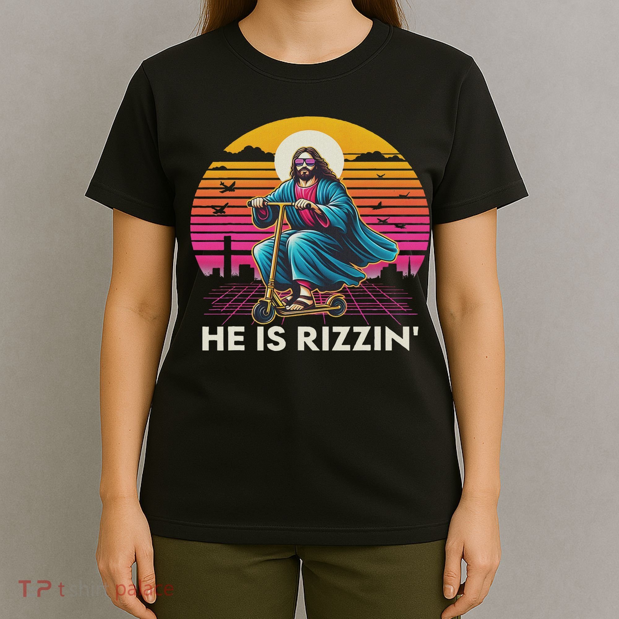 He Is Rizzen Jesus Is Rizzen Cool Jesus Jesus Has Rizzen T-Shirt
