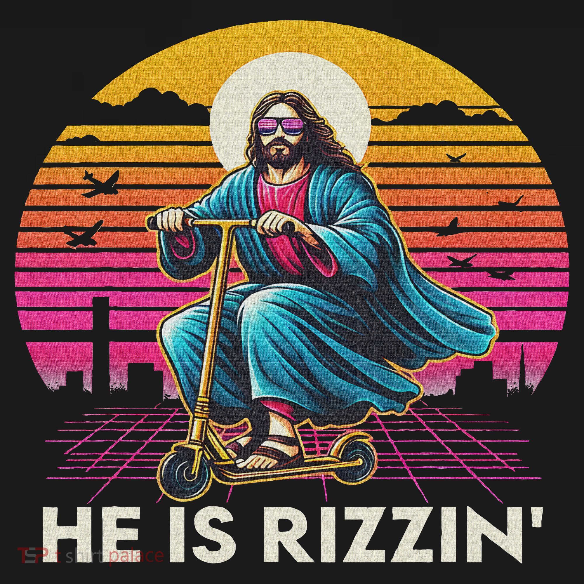 He Is Rizzen Jesus Is Rizzen Cool Jesus Jesus Has Rizzen Mousepad