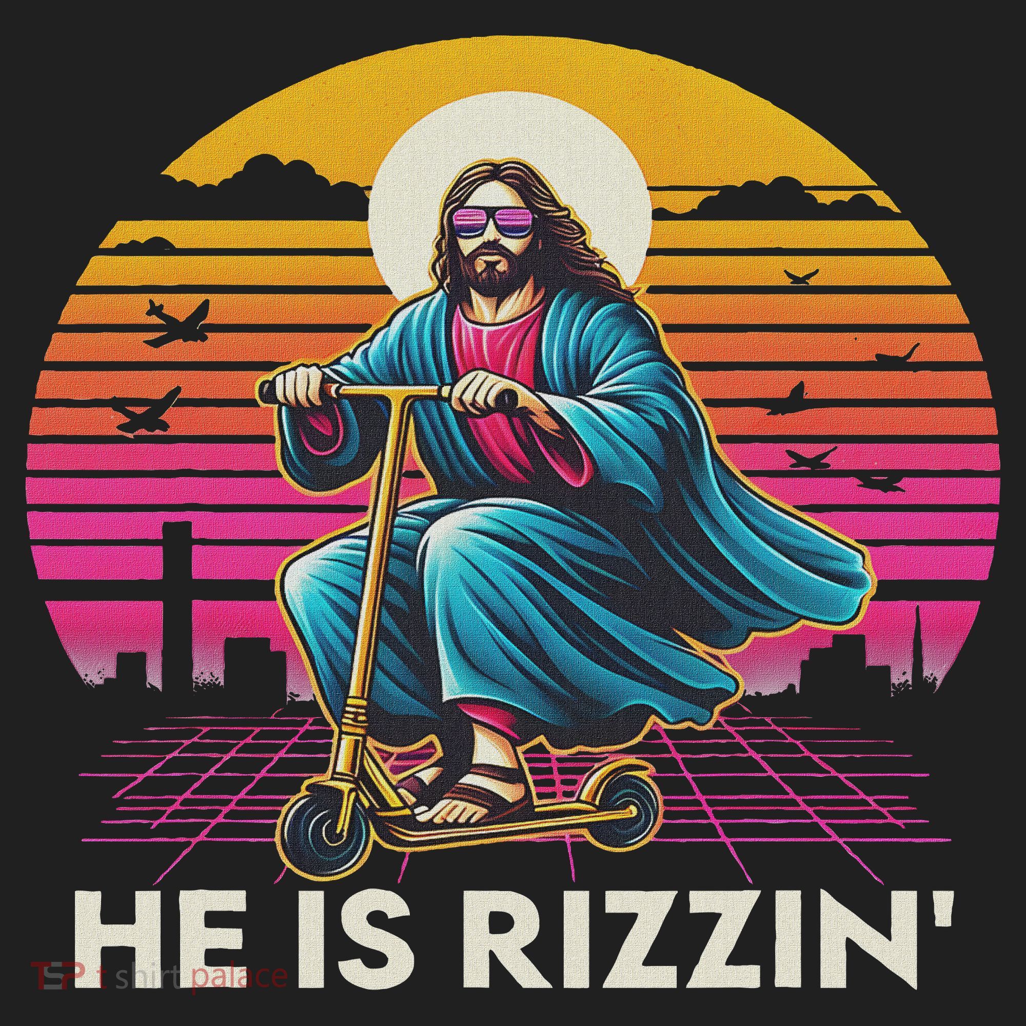 He Is Rizzen Jesus Is Rizzen Cool Jesus Jesus Has Rizzen Golf Towel