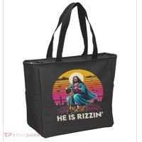 He Is Rizzen Jesus Is Rizzen Cool Jesus Jesus Has Rizzen Tote Bag thumb 2