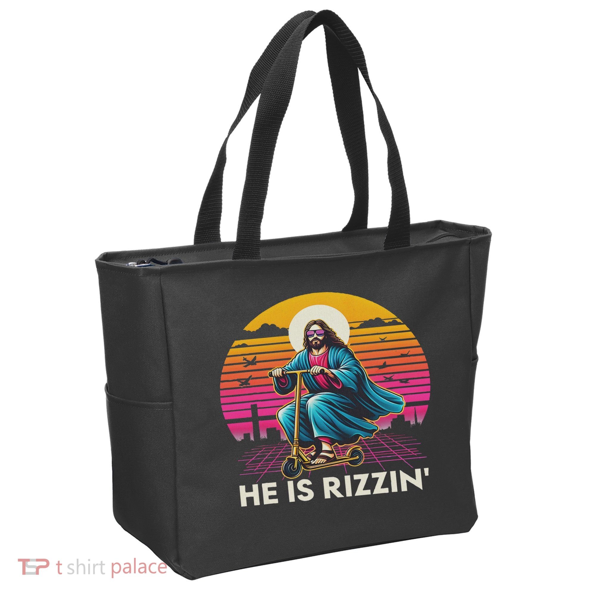 He Is Rizzen Jesus Is Rizzen Cool Jesus Jesus Has Rizzen Tote Bag
