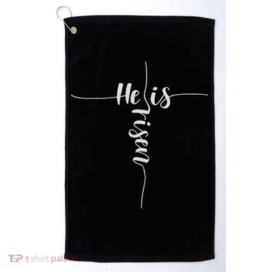 He Is Risen Cross Jesus For Christian Easter Day Golf Towel