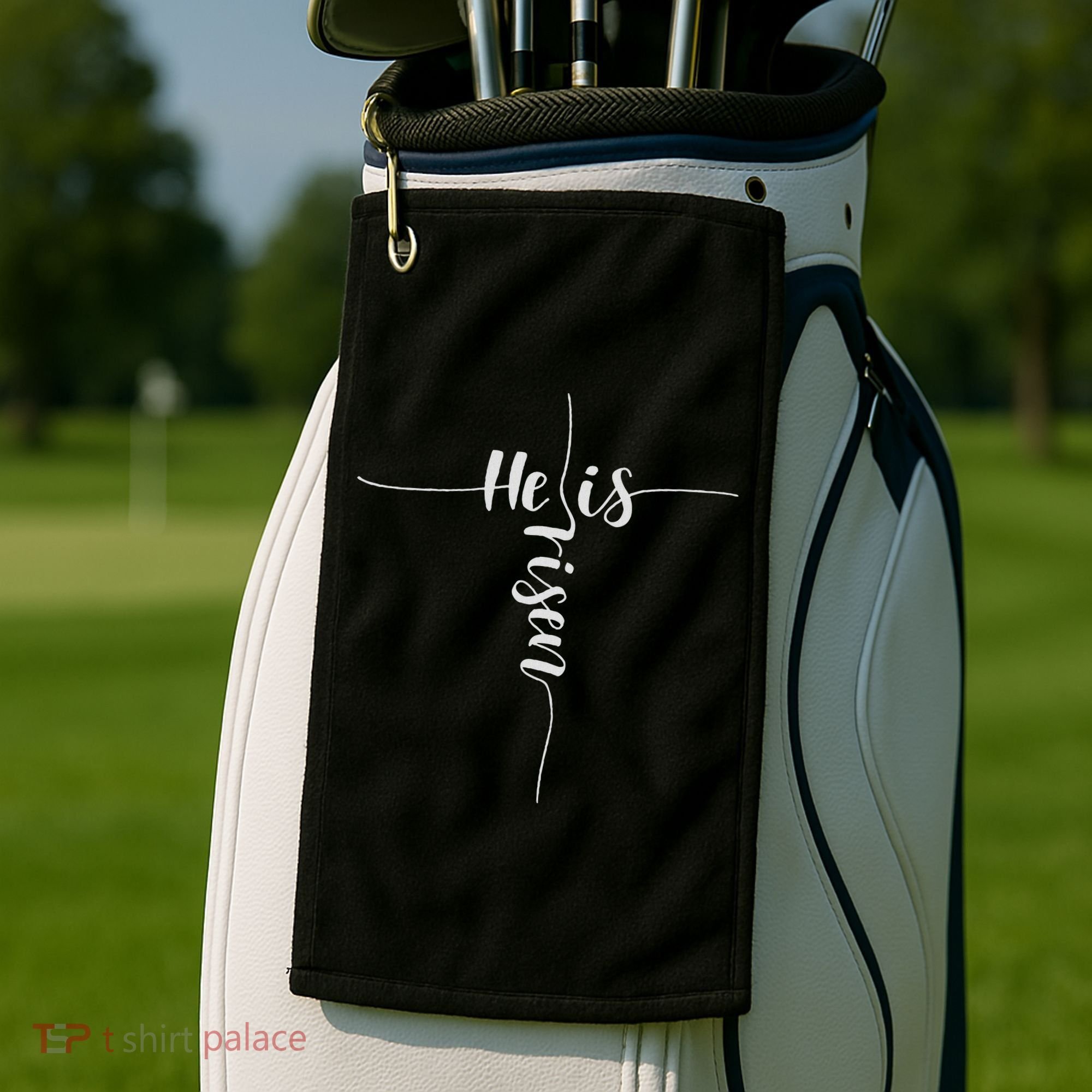 He Is Risen Cross Jesus For Christian Easter Day Golf Towel