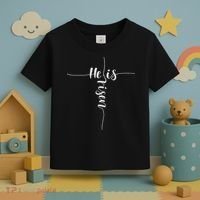 He Is Risen Cross Jesus For Christian Easter Day Toddler T-Shirt thumb 3