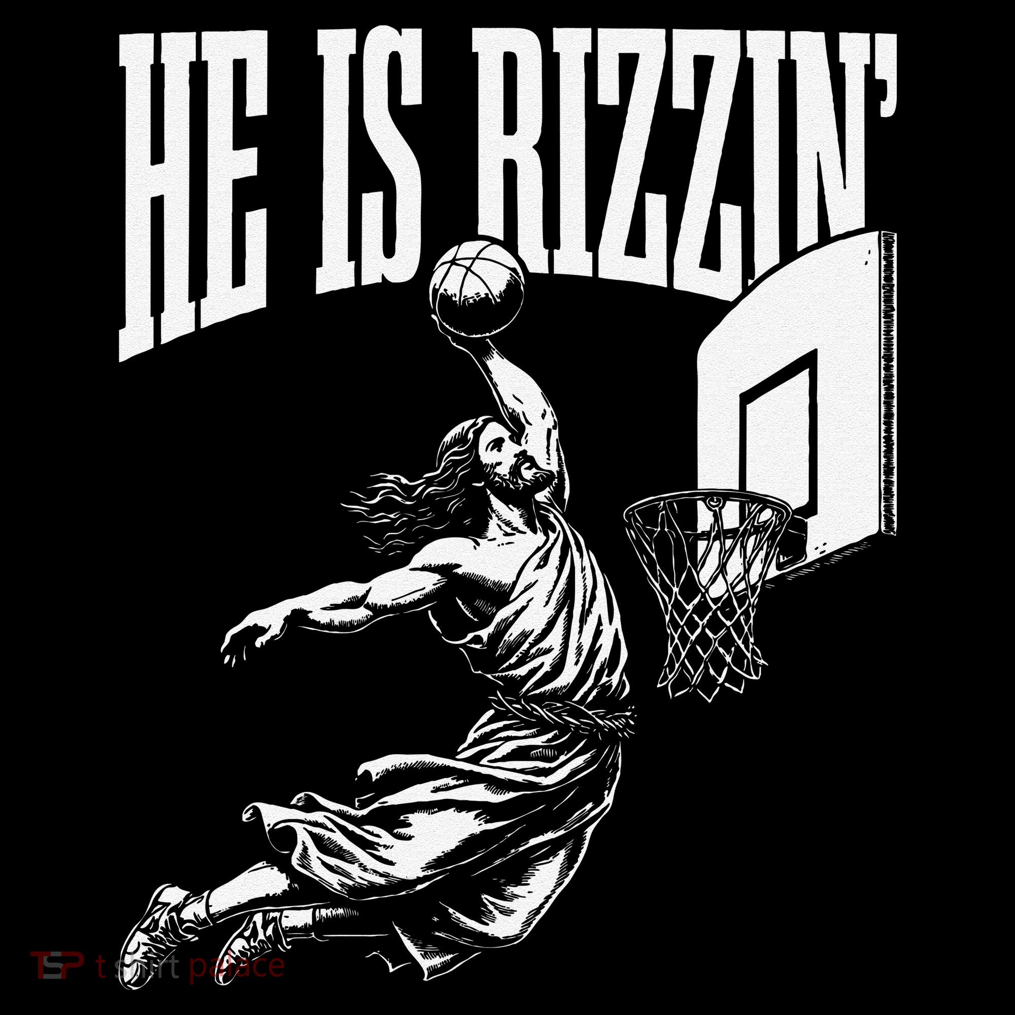He Is Rizzin Funny Jesus Basketball Meme Coffee Mug