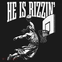 He Is Rizzin Funny Jesus Basketball Meme Ornament thumb 1