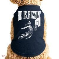 He Is Rizzin Funny Jesus Basketball Meme Doggie Tank thumb 0