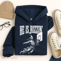 He Is Rizzin Funny Jesus Basketball Meme Hoodie thumb 4