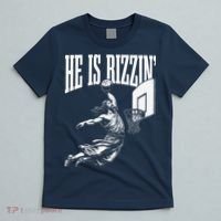 He Is Rizzin Funny Jesus Basketball Meme T-Shirt thumb 5