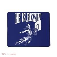 He Is Rizzin Funny Jesus Basketball Meme Mousepad thumb 0