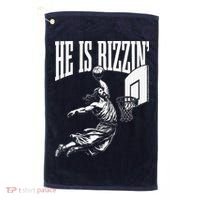 He Is Rizzin Funny Jesus Basketball Meme Golf Towel thumb 0