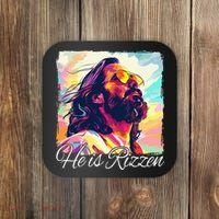 He Is Rizzen Jesus Coaster thumb 0