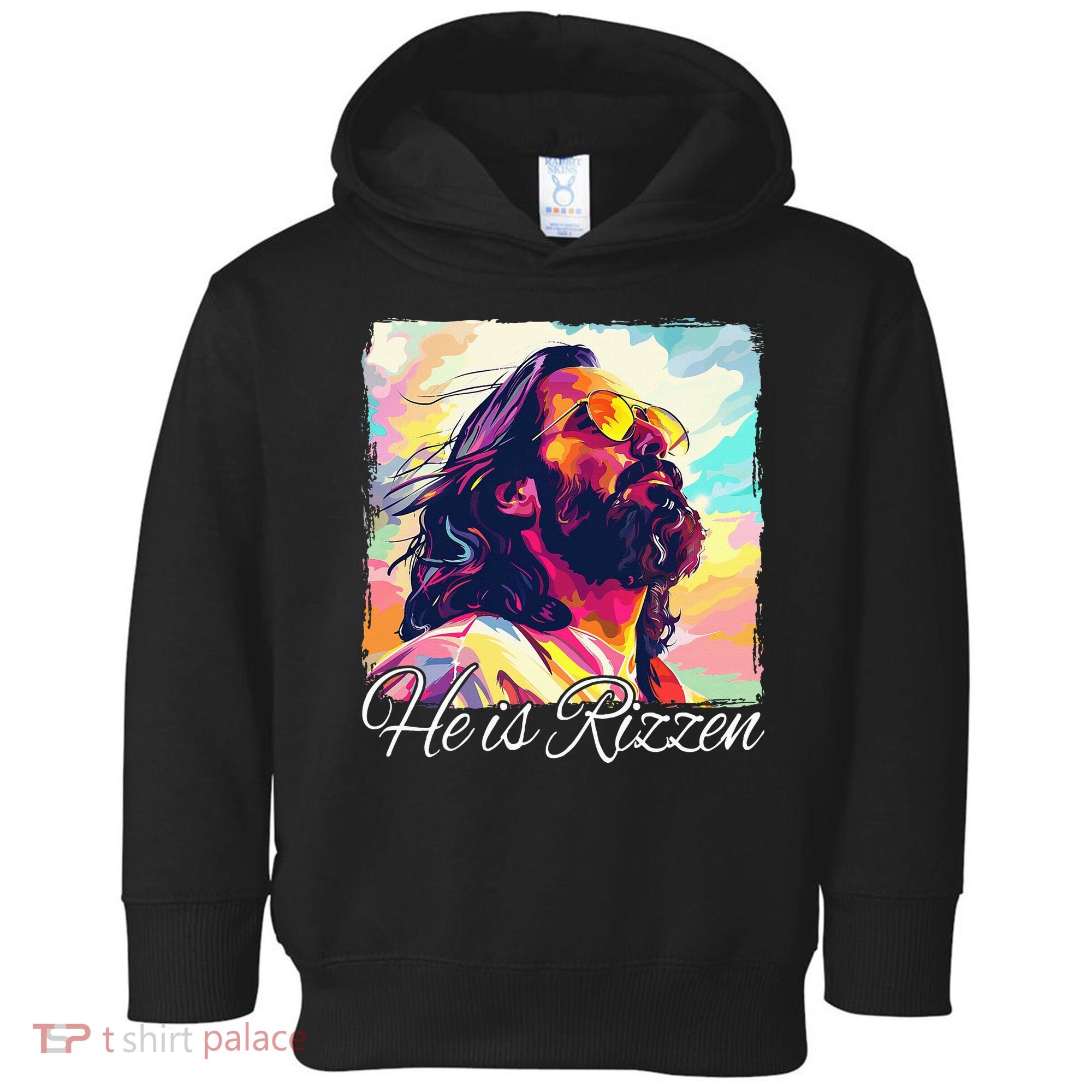 He Is Rizzen Jesus Toddler Hoodie