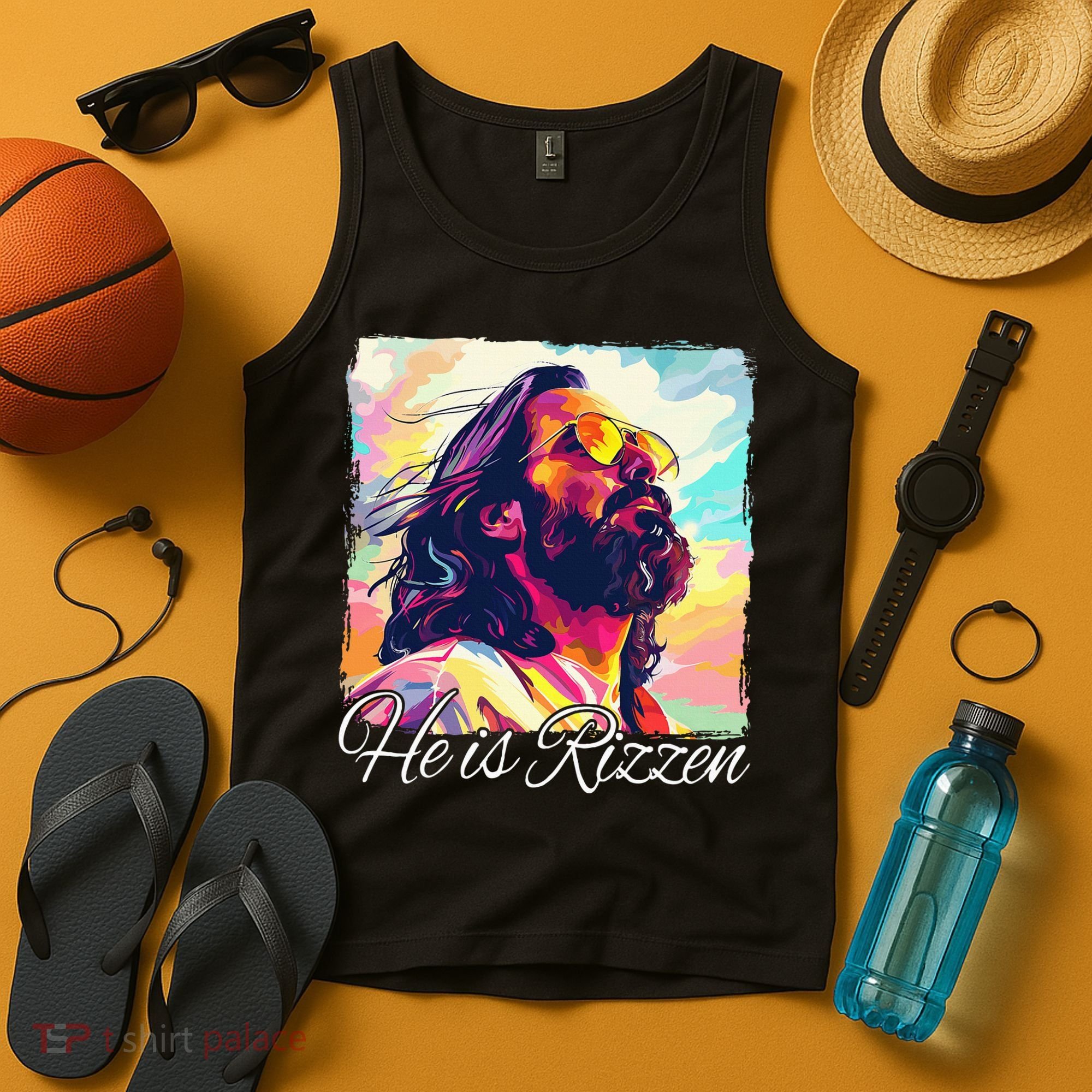 He Is Rizzen Jesus Tank Top