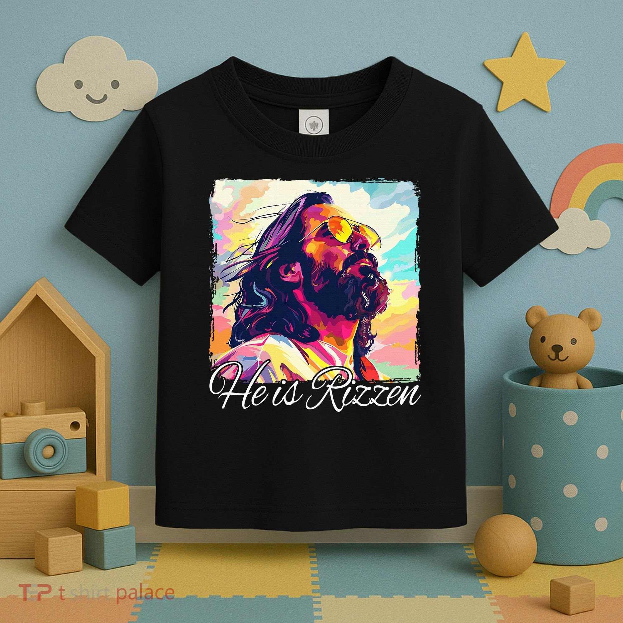He Is Rizzen Jesus Toddler T-Shirt