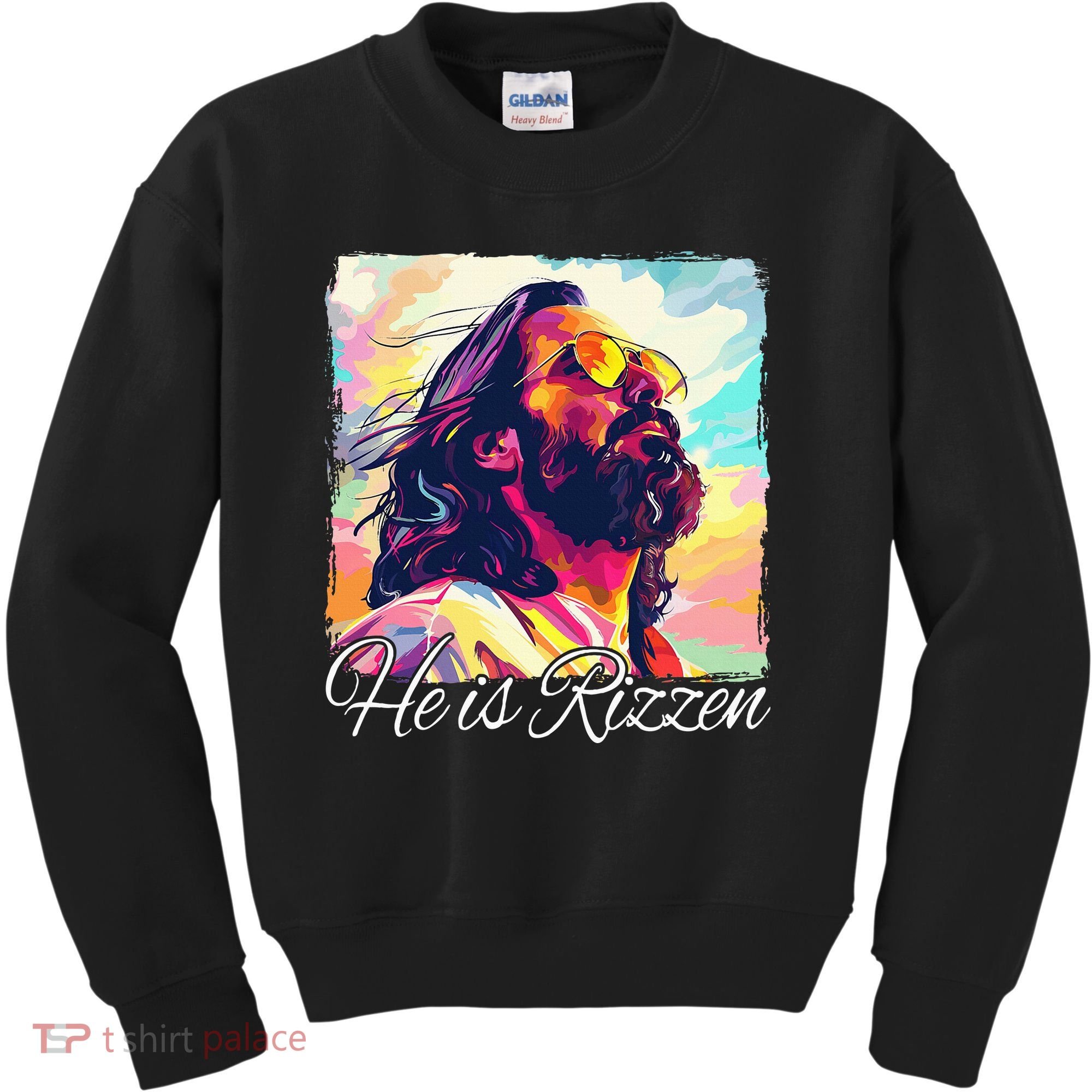 He Is Rizzen Jesus Kids Sweatshirt