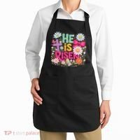 He Is Risen Easter Floral Gift For Christians Apron thumb 2