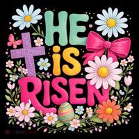 He Is Risen Easter Floral Gift For Christians Women's Tank Top thumb 5