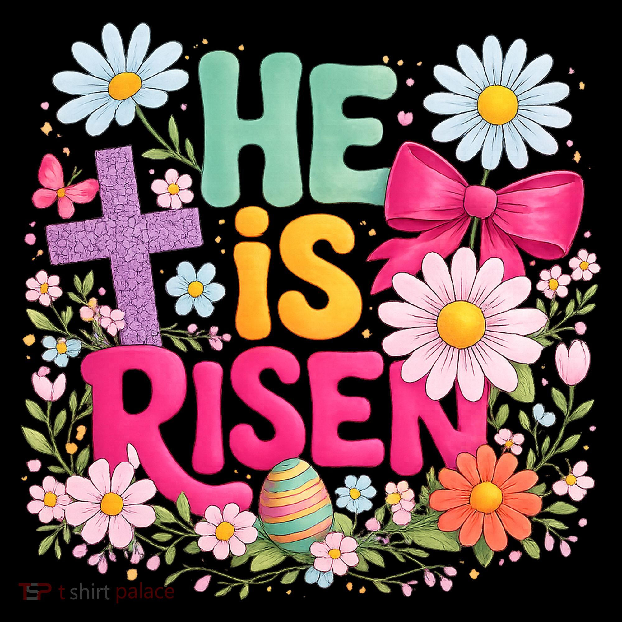 He Is Risen Easter Floral Gift For Christians Women's Tank Top