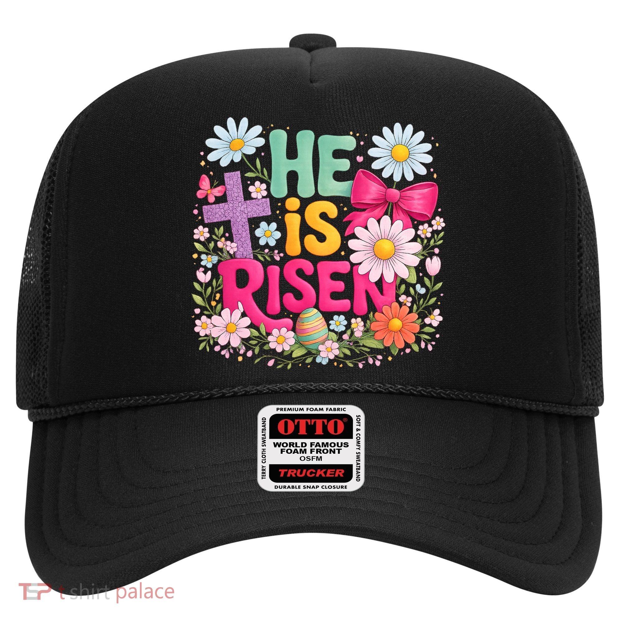 He Is Risen Easter Floral Gift For Christians Hat