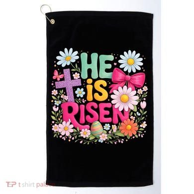 He Is Risen Easter Floral Gift For Christians Golf Towel
