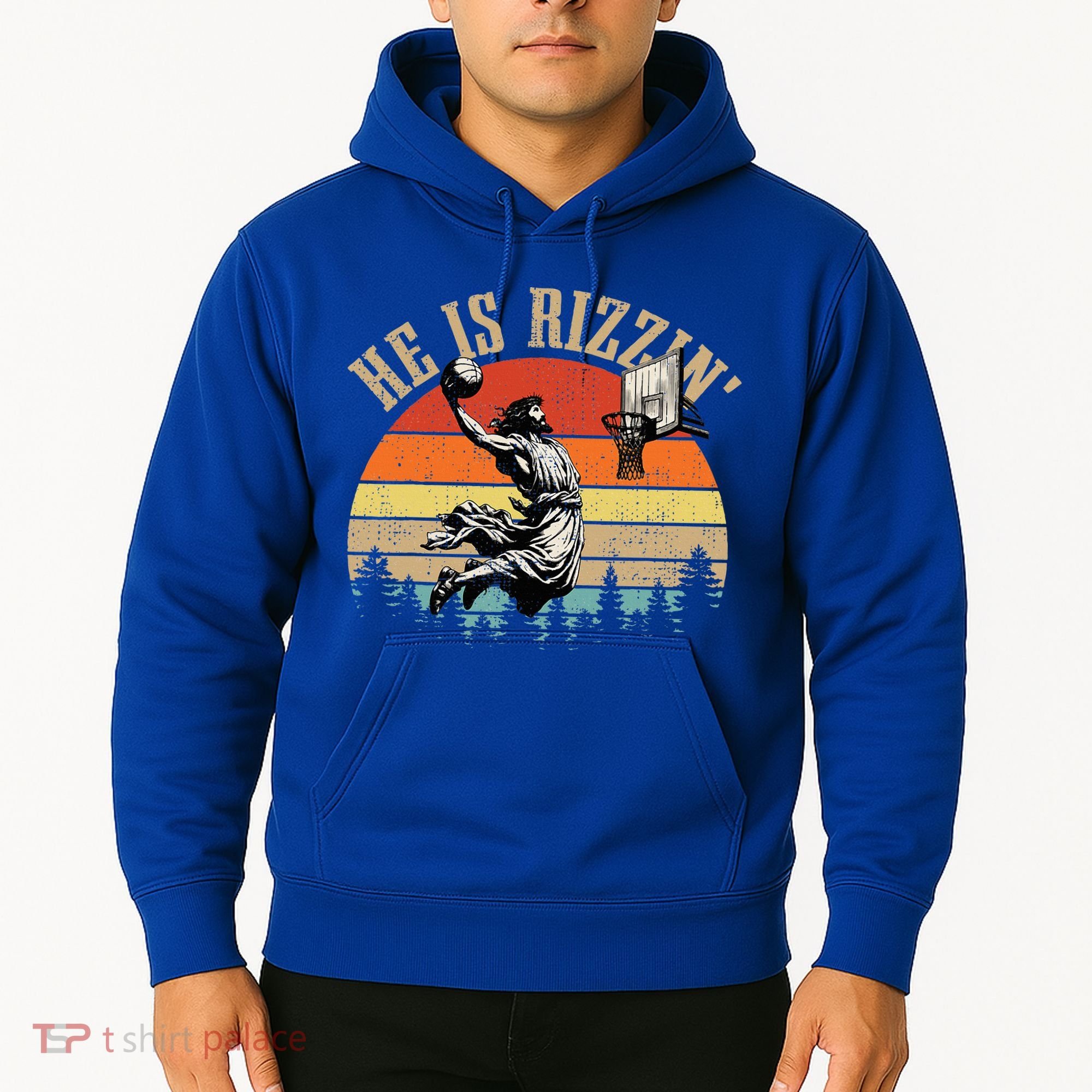 He Is Rizzin Easter Jesus Christian Hoodie